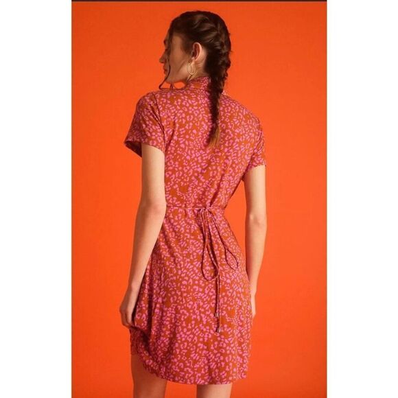 Free People Marsaille Mini Dress Rust Combo Large - Picture 4 of 8
